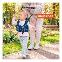 Pack2 Chaleco Caminador infantil Bebe Azul Diseño Ballena Ligero y Practico Y+Regalo Sticker