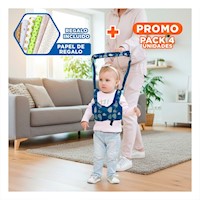 Pack4 Faja Caminador infantil Bebe Azul Diseño Ballena comoda y Ligera Y+Papel Regalo