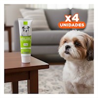 Pack4 Equipo Practica Pasta de Dientes Mascotas 95 Gramos Verde Natural Y+Papel Regalo