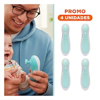 Pack4 Pulidor Compacto de Uña para Bebe Celeste Portatil Y+Regalo Sticker