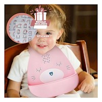 Protectores de Silicona Infantil con Carita Rosado Comodo y Seguro Y+Regalo Sticker