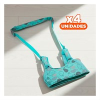 Pack4 Chaleco Caminador Infantil Bebe Verde Agua Diseño Ballena Ligero y Practico