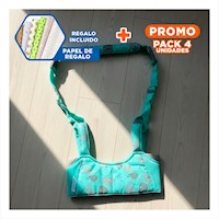 Pack4 Arnes Aprendizaje Infantil Bebe Verde Agua Diseño Ballena Duradero Y+Papel Regalo