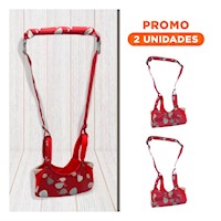 Pack2 Cinturon Caminador infantil Bebe Rojo Diseño Ballena Seguro y Duradero