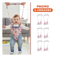 Pack6 Cinturon Regulable Bebe Rosado Diseño Ballena Duradero y Muy Practico