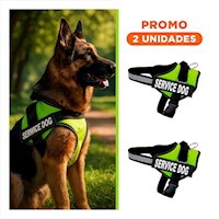 Pack2 Pechera de Trabajo para Perro Talla L Color Verde Y+Regalo Sticker