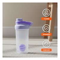 Botella Tomatodo Shaker 500ml Lila para Agua y Batidos Nutritivos Y+Ligas Regalo