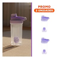 Pack2 Frasco Tomatodo Shaker 500ml Lila para Agua y Bebidas Nutritivas