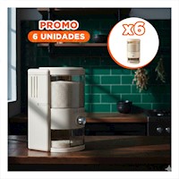 Pack6 Recipiente de Dispensador Color Crema y Transparente 10L Funcional Y+Papel Regalo