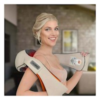 Masajeador Compacto Cervical Electrico Anaranjado para Oficina Y+Ligas Regalo