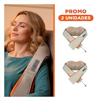 Pack2 Masajeador Recargable Cervical Electrico Anaranjado Portatil