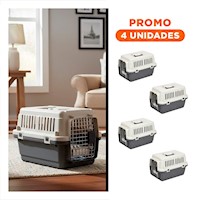 Pack4 Maleta para Mascotas que Mantiene Tranquilo a Tu Gato Plomo Oscuro