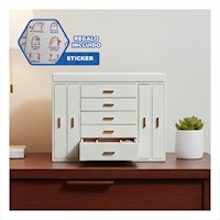 Organizador de Bisuteria Blanco con Cinco Niveles de Almacenamiento Y+Regalo Sticker
