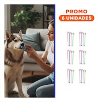 Pack6 Caja de Cepillos Dentales para Mascotas Multicolor con Uso Regular Y+Regalo Sticker