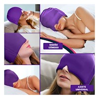 Gorro Reutilizable para Migrana Morado Comodo