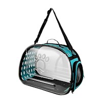 Kennel Portatil para Viajes Cortos con Mascotas 46x22x35cm Celeste Y+Regalo Sticker