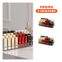 Pack2 Contenedor Vertical de Acrilico Transparente para 36 Labiales