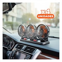 Pack4 Enfriador Interior para Auto 3 Cabezales Negro con Soporte Firme Y+Papel Regalo