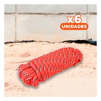 Pack6 Cinta de Sujecion 4m x 4cm Rojo para Uso en Jardin Y+Papel Regalo