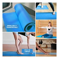 Tapete para Ejercicio 10mm de Goma Eva 61x183cm Celeste