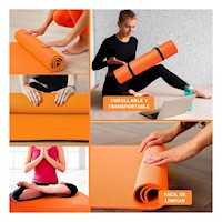 Tapete para Ejercicio 8mm de Goma Eva 61x183cm Anaranjado