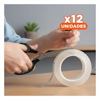 Pack12 Adhesivo para Hogar Doble Contacto de 3 Metros Multifuncional