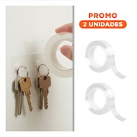 Pack2 Adhesivo Resistente Doble Contacto de 3 Metros Multifuncional