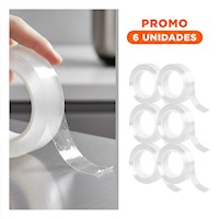 Pack6 Tira Resistente Doble Contacto de 3 Metros Multifuncional para Casa