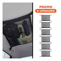 Pack6 Organizador Porta Equipaje Negro para Almacenamiento en Automovil