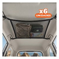 Pack6 Bolsa Organizadora Negra para Techo Interior de Automovil Y+Papel Regalo