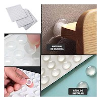 Topes de Silicona 100 Piezas Transparentes para Puertas Hogar