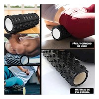 Rulo para Relajacion Profunda despues del Entrenamiento 33x15 cm Negro