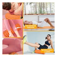 Rodillo Roller Naranja para Estiramientos y Recuperacion de Musculos Desgastados