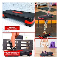 Banco Funcional Rojo de 2 Niveles para Entrenamiento
