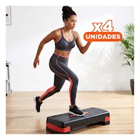 Pack4 Tarima para Entrenamiento Rojo con Altura Regulable Y+Papel Regalo