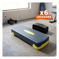 Pack6 Equipo Aerobico Ajustable Amarillo para Rutinas Diarias Y+Papel Regalo