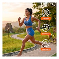 Set Activo Top y Short Fitness Yoga Azul con Ajuste Flexible Y+Papel Regalo