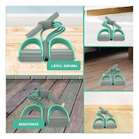 Banda Tensor de Pedal Verde Agua y Plomo Comoda y Flexible para Ejercicio