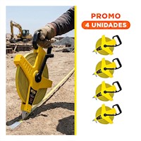 Pack4 Cinta Ergonomica 50mt con Asa Amarillo Profesional Y+Regalo Sticker