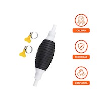 Accesorio Portatil para Combustible Blanco y Negro con Manguera Flexible Y+Ligas Regalo