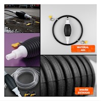 Herramienta Portatil para Combustible Blanco y Negro con Manguera Resistente