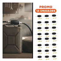 Pack12 Bombeador Flexible para Combustible Blanco y Negro con Manguera Y+Regalo Sticker