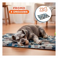 Pack4 Cubrepiso con Sistema Termorregulador 40x60cm M Militar Y+Regalo Sticker