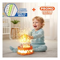 Pack6 Figura de Leon con Giro Musical Color Naranja para Juego Infantil Y+Papel Regalo