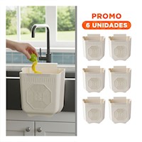 Pack6 Tacho Plegable para Puerta 26x25,5x15,5cm Crema y Plomo para Encimera