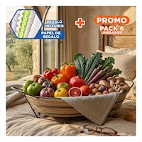 Pack6 Cesta Ovalada Metal Negro con Mimbre Frutero de Cocina Y+Papel Regalo