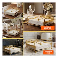 Organizador Servilletas Dorado con Brazo Dispensador para Cocina Y+Post It