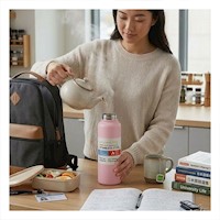 Botella Portatil 800ml Rosado para Ninos con Diseno Y+Post It