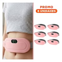 Pack6 Cinturon Calefactor Rosado con Vibracion Abdominal para Uso en Casa