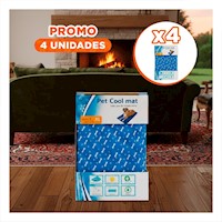 Pack4 Base Practica para Area de Mascotas Estampado Huesitos 81x96cm XL Azul Y+Papel Regalo